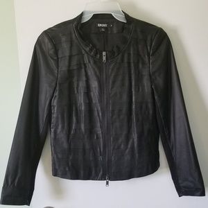 DKNY buttery soft Lambskin leather jacket size med